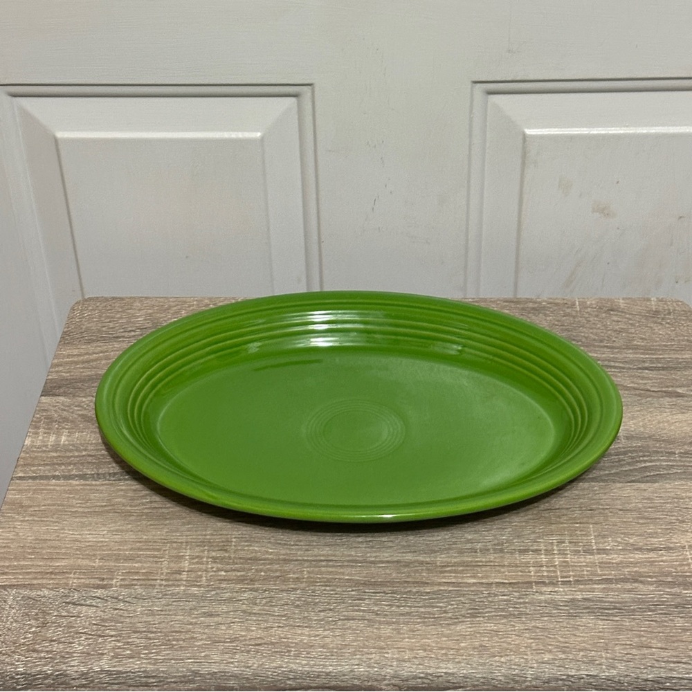 Fiesta Shamrock Green Ceramic oval‎ serving tray platter Discontinued 13.5 X 9.5